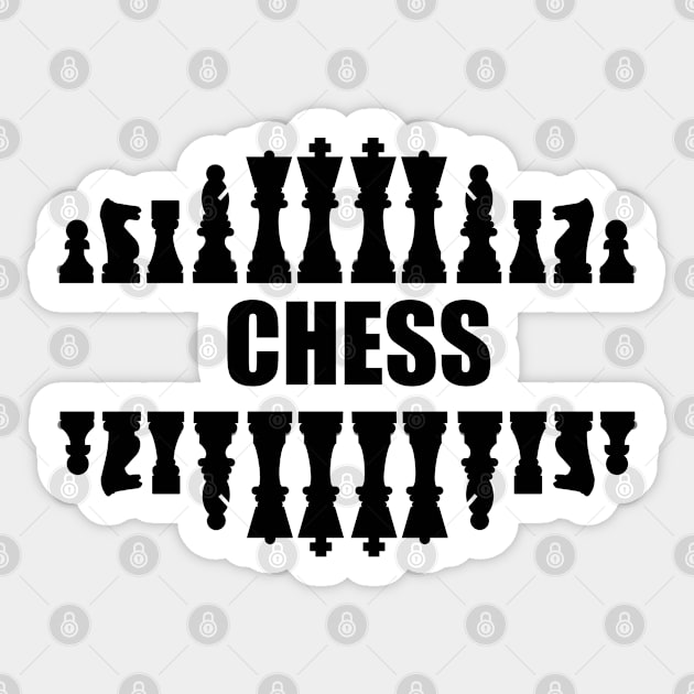 Chess (Chess board figures inspired) Sticker by Toozidi T Shirts